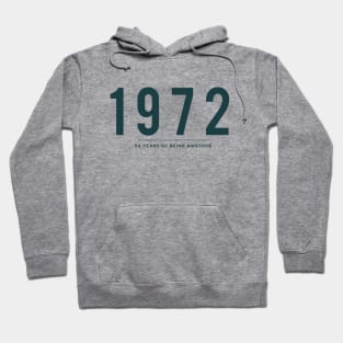 50th Birthday gift - 1972, 50 Years of Being Awesome Hoodie